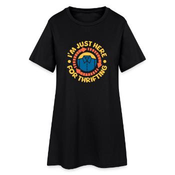 Acheteur d’occasion juste ici pour acheter des friperies - Robe T-shirt Femme - noir - Devant