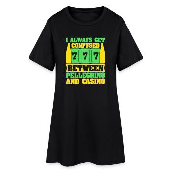 Fan de jeux d’argent confus entre Pellegrino et Casino - Robe T-shirt Femme - noir - Devant