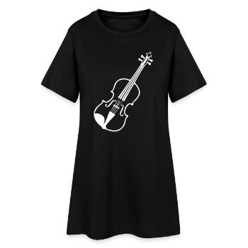 Don musical pour violon et violon - Robe T-shirt Femme - noir - Devant