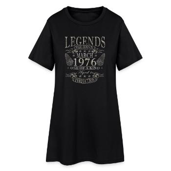 50. 50 ans Édition Limitée Mars 1976 - Robe T-shirt Femme - noir - Devant