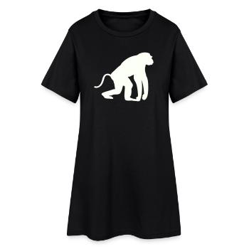 Silhouette de singe - Robe T-shirt Femme - noir - Devant