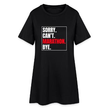 Marathonien désolé, je ne peux pas faire le marathon de pause course - Robe T-shirt Femme - noir - Devant