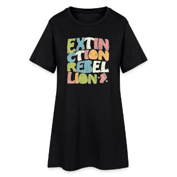 Extinction Rebellion rétro - Robe T-shirt Femme - noir - Devant