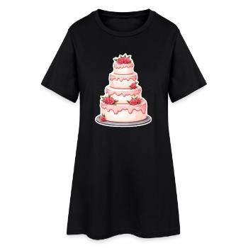 Cake Wedding - Women’s T-Shirt Dress - black - Front