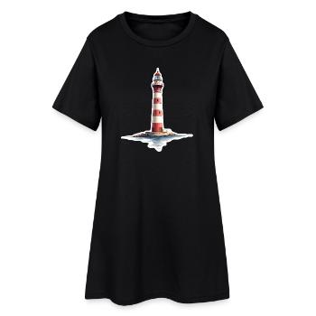 phare - Robe T-shirt Femme - noir - Devant