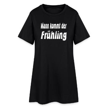 Spring - Women’s T-Shirt Dress - black - Front