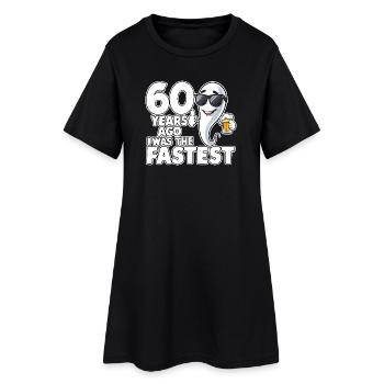Il y a 60 ans, l’anniversaire le plus rapide et drôle - Robe T-shirt Femme - noir - Devant