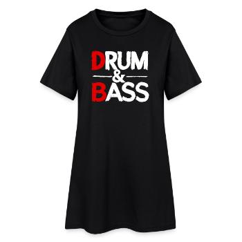 Drum & Bass / Rum & Ass Distressed - Robe T-shirt Femme - noir - Devant