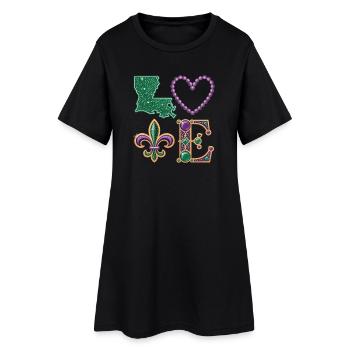 T-shirt Mardi Gras Louisiana – Carnival Love - Robe T-shirt Femme - noir - Devant
