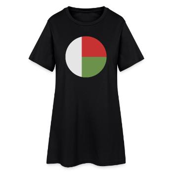 Drapeau rond de Madagascar - Robe T-shirt Femme - noir - Devant