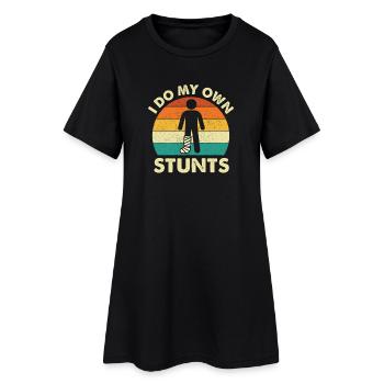 Je fais mes propres cascades Récupération drôle de blessure à la jambe - Robe T-shirt Femme - noir - Devant