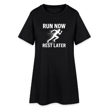 Running shirt motivation for joggers - Women’s T-Shirt Dress - black - Front