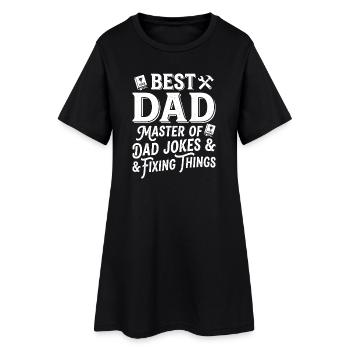 Meilleur Papa : Maître des Blagues et des Réparations - Robe T-shirt Femme - noir - Devant
