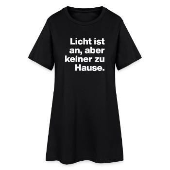 LES LUMIÈRES SONT ALLUMÉES, MAIS IL N’Y A PERSONNE À LA MAISON. SARCASME LICH - Robe T-shirt Femme - noir - Devant
