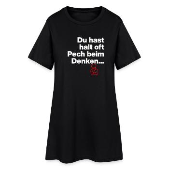 TU AS JUSTE DE LA MALCHANCE EN PENSANT. DON DE SARCASME - Robe T-shirt Femme - noir - Devant