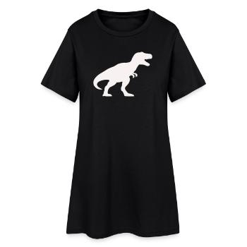 Dino Silhouette Tyrannosaurus Rex - Women’s T-Shirt Dress - black - Front