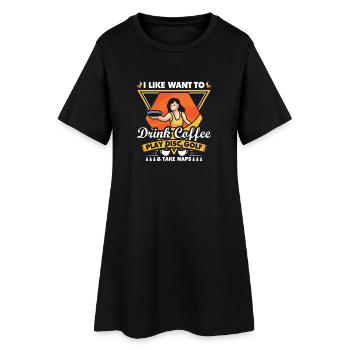 Disc Golf Gifts Disc Golf - Women’s T-Shirt Dress - black - Front
