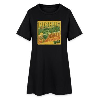 Pickle Power Handball Championship 1974 Retro - Frauen T-Shirt-Kleid - Schwarz - Vorne