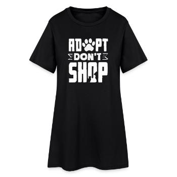 Adopt Don't Shop Foster Animal Rescue Shelter - Women’s T-Shirt Dress - black - Front