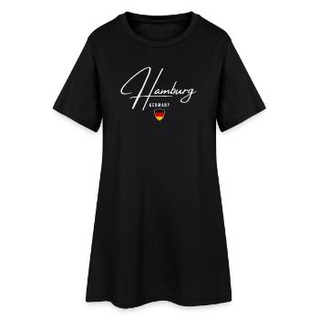 Hambourg, Allemagne, design élégant Hambourg - Robe T-shirt Femme - noir - Devant