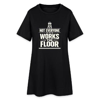 Offshore-bohrer-rig-bohrer Bohrboden Offshore - Frauen T-Shirt-Kleid - Schwarz - Vorne