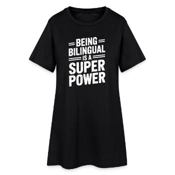 Foreign Language Sayings Funny Foreign Language Gift - Women’s T-Shirt Dress - black - Front