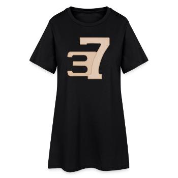 37 illustrations numériques en pêche - Robe T-shirt Femme - noir - Devant