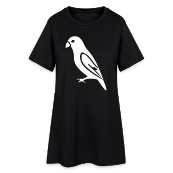 Oiseau White Gift Amoureuse de la nature - Robe T-shirt Femme - noir - Devant