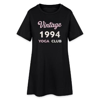 Vintage 1994 Yoga Club Retro Année de naissance vintage - Robe T-shirt Femme - noir - Devant