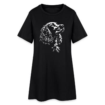 Field Spaniel Silhouette Jagdhunde Hunde Wilsigns - Frauen T-Shirt-Kleid - Schwarz - Vorne
