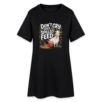 Ne pleure pas pour la nourriture | Humour de l’écurie de chèvre - Robe T-shirt Femme - noir - Devant