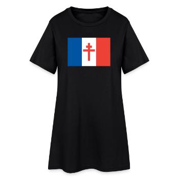 France Libre - Frauen T-Shirt-Kleid - Schwarz - Vorne
