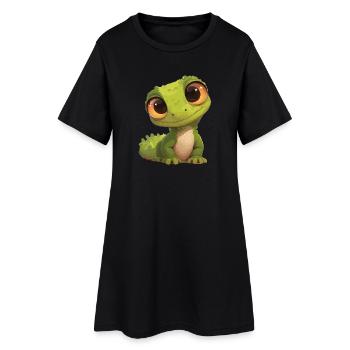 Lézard des lézards - Robe T-shirt Femme - noir - Devant