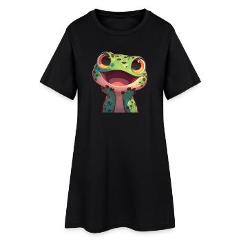 Lézard des lézards - Robe T-shirt Femme - noir - Devant