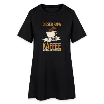 Café, Fête des pères, Papa - Robe T-shirt Femme - noir - Devant