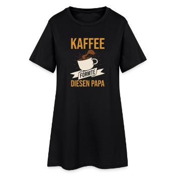 Café, Fête des pères, Papa - Robe T-shirt Femme - noir - Devant