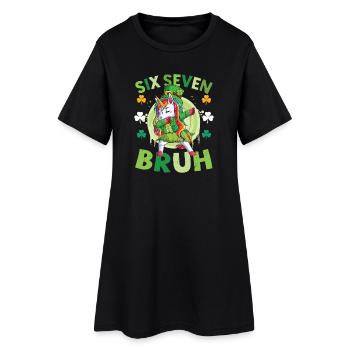 Unicorn St. Patrick's Day - Women’s T-Shirt Dress - black - Front