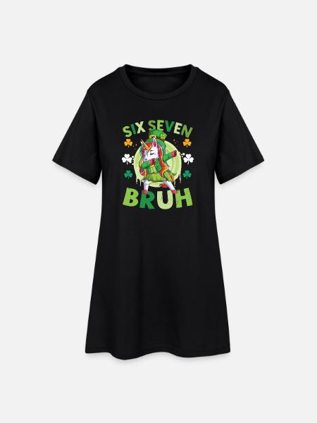 La licorne Saint-Patrick - Robe T-shirt Femme - noir
