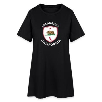 Los Angeles Shield Bear - Women’s T-Shirt Dress - black - Front