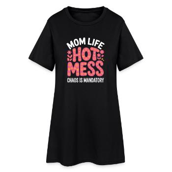 Devoir Chaos de la Vie de Mère - Robe T-shirt Femme - noir - Devant