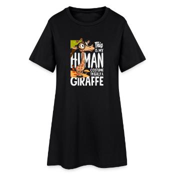 Déguisement des gens Je suis une girafe - Robe T-shirt Femme - noir - Devant