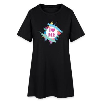 Confiance en soi Coach en force en caractère Je m’aime - Robe T-shirt Femme - noir - Devant