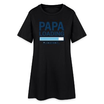 Papa loading please wait - Bientôt papa ? - Robe T-shirt Femme - noir - Devant