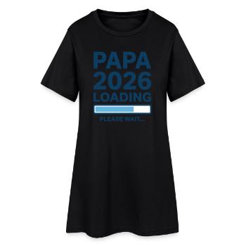 Papa 2026 Loading - Annonce Grossesse - Robe T-shirt Femme - noir - Devant