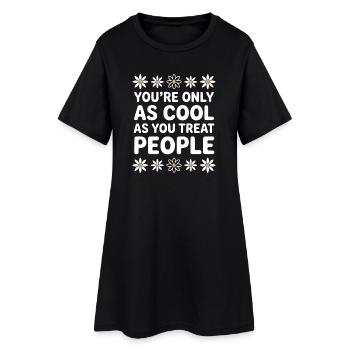Dire Déclaration Respect Cadeau de gentillesse - Robe T-shirt Femme - noir - Devant