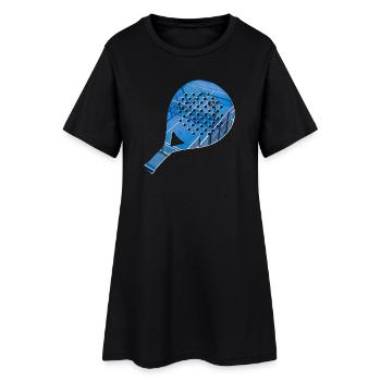 PADEL Racket Shirt, Hoodie, Tasse, Mütze - Frauen T-Shirt-Kleid - Schwarz - Vorne
