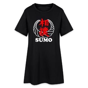Sumo Kanji Martial Art Symbol - Women’s T-Shirt Dress - black - Front