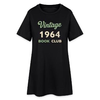 Cadeau rétro de l’année de naissance vintage du club de lecture de 1964 - Robe T-shirt Femme - noir - Devant