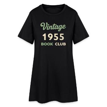 Vintage 1955 Book Club Retro Birth Year Gift - Women’s T-Shirt Dress - black - Front