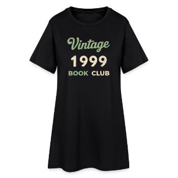 Vintage 1999 Book Club Retro Geburtsjahr Geschenk - Frauen T-Shirt-Kleid - Schwarz - Vorne